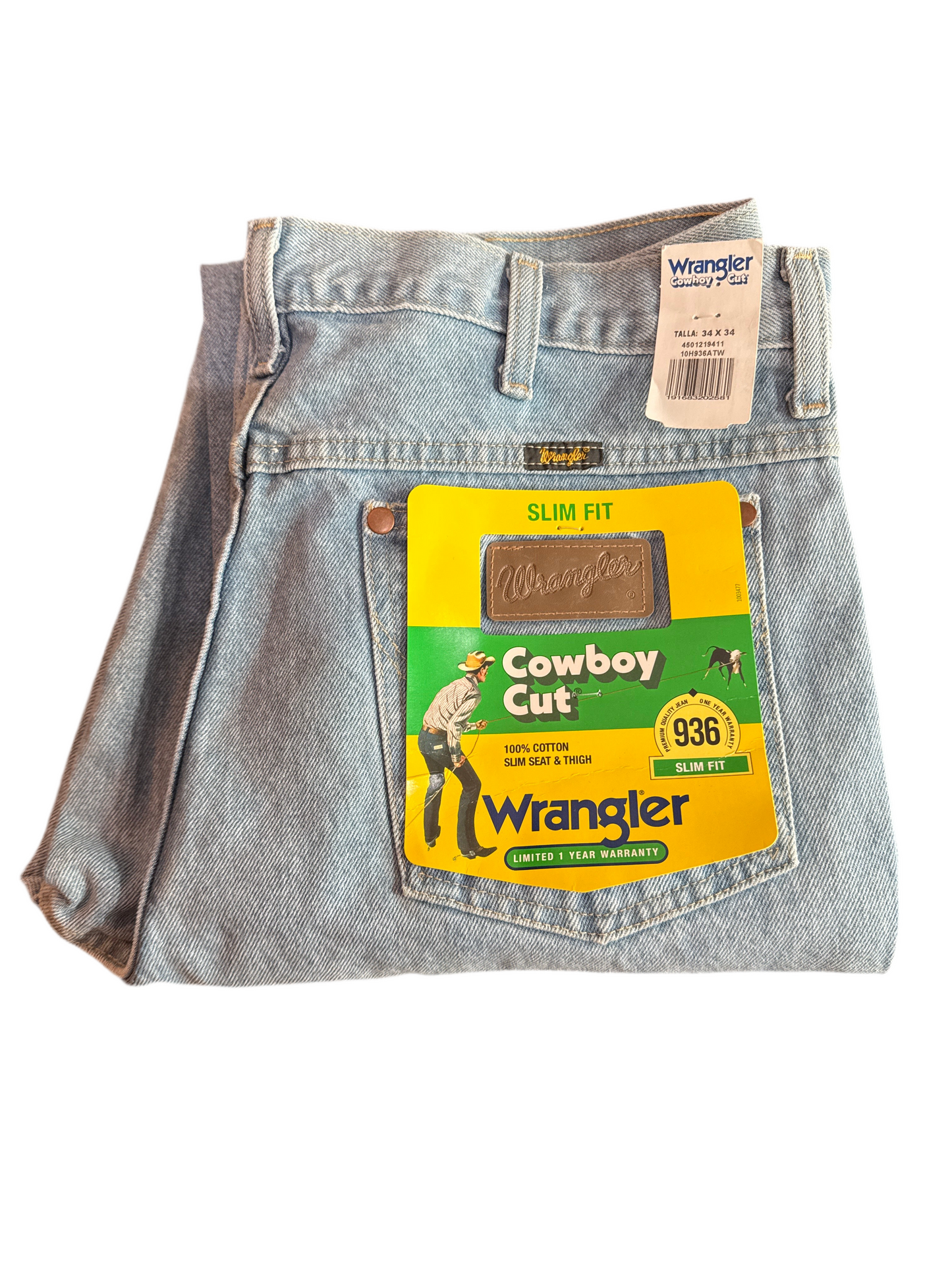 Pantalón Wrangler Slim Fit Azul Cielo
