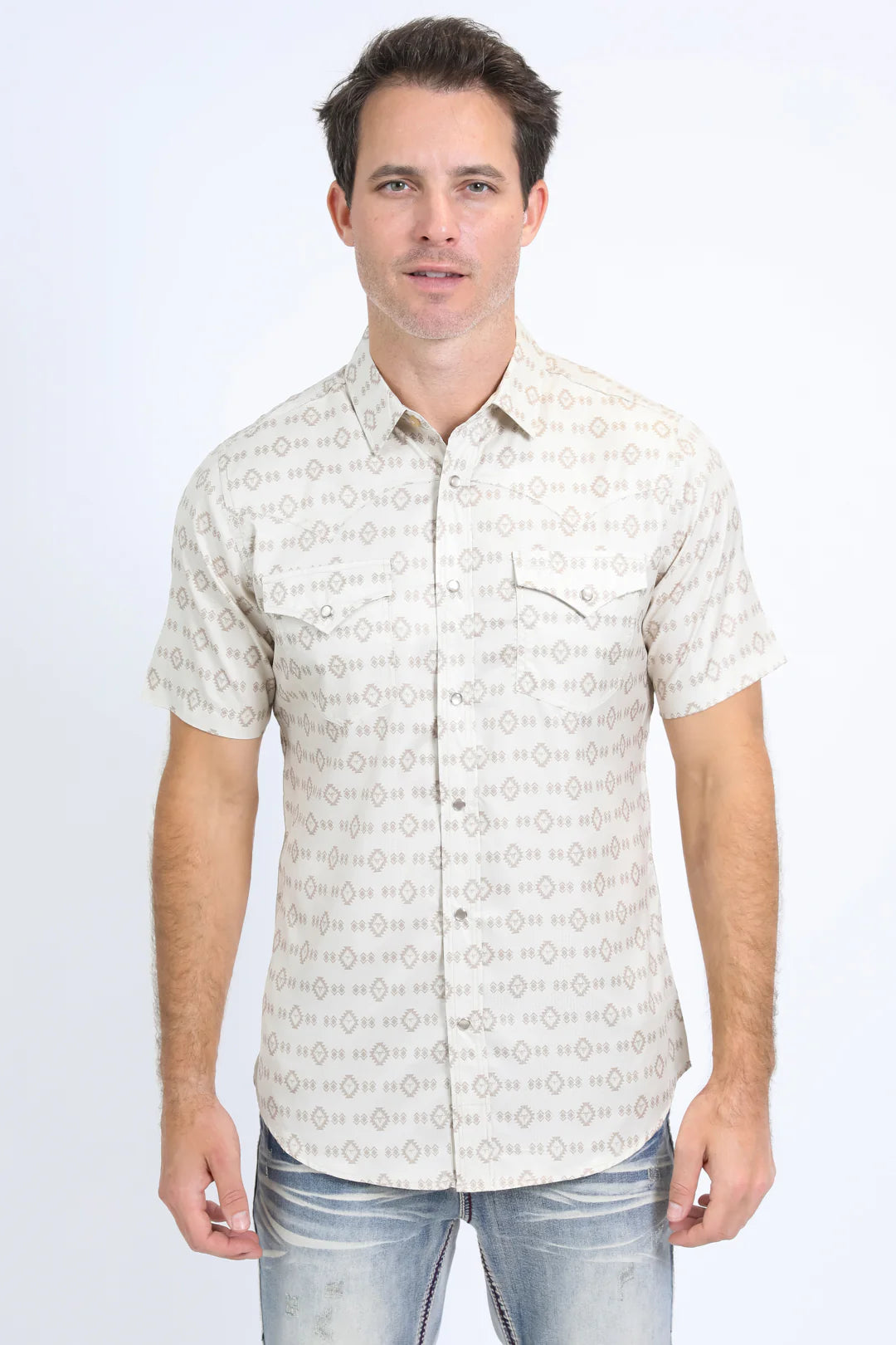 Camisa Platini Manga Corta Ventilada Beige