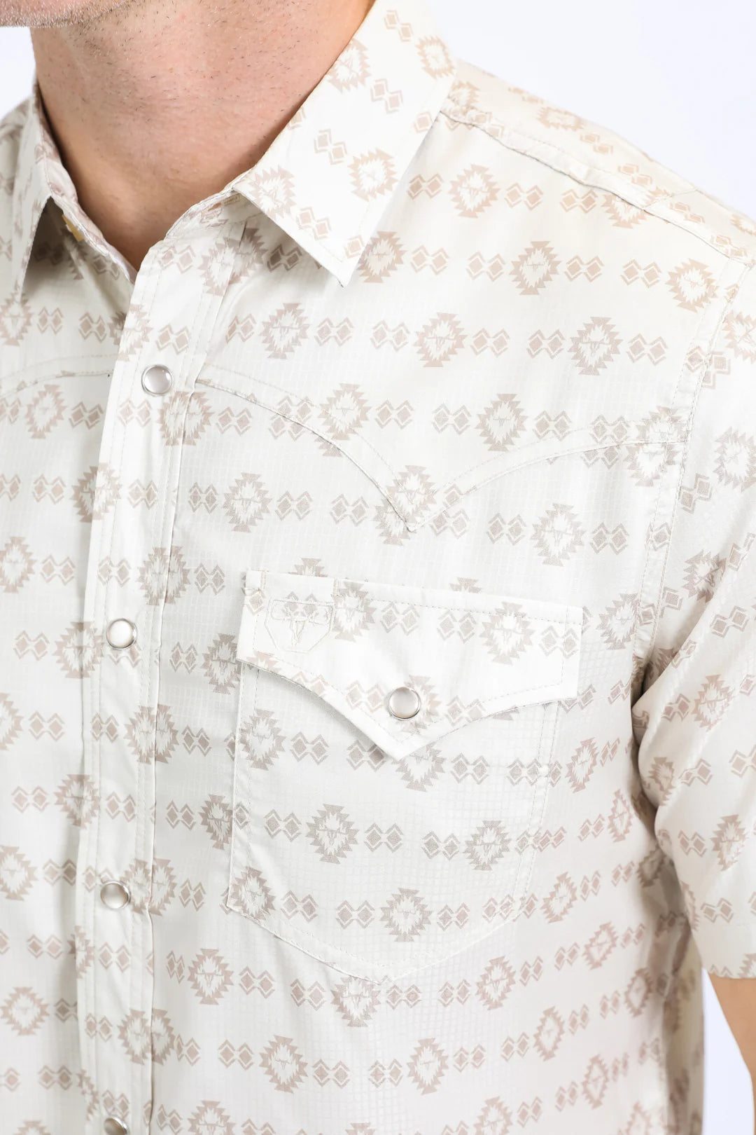 Camisa Platini Manga Corta Ventilada Beige