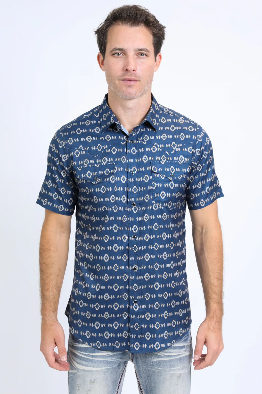 Camisa Platini Manga Corta Ventilada Navy