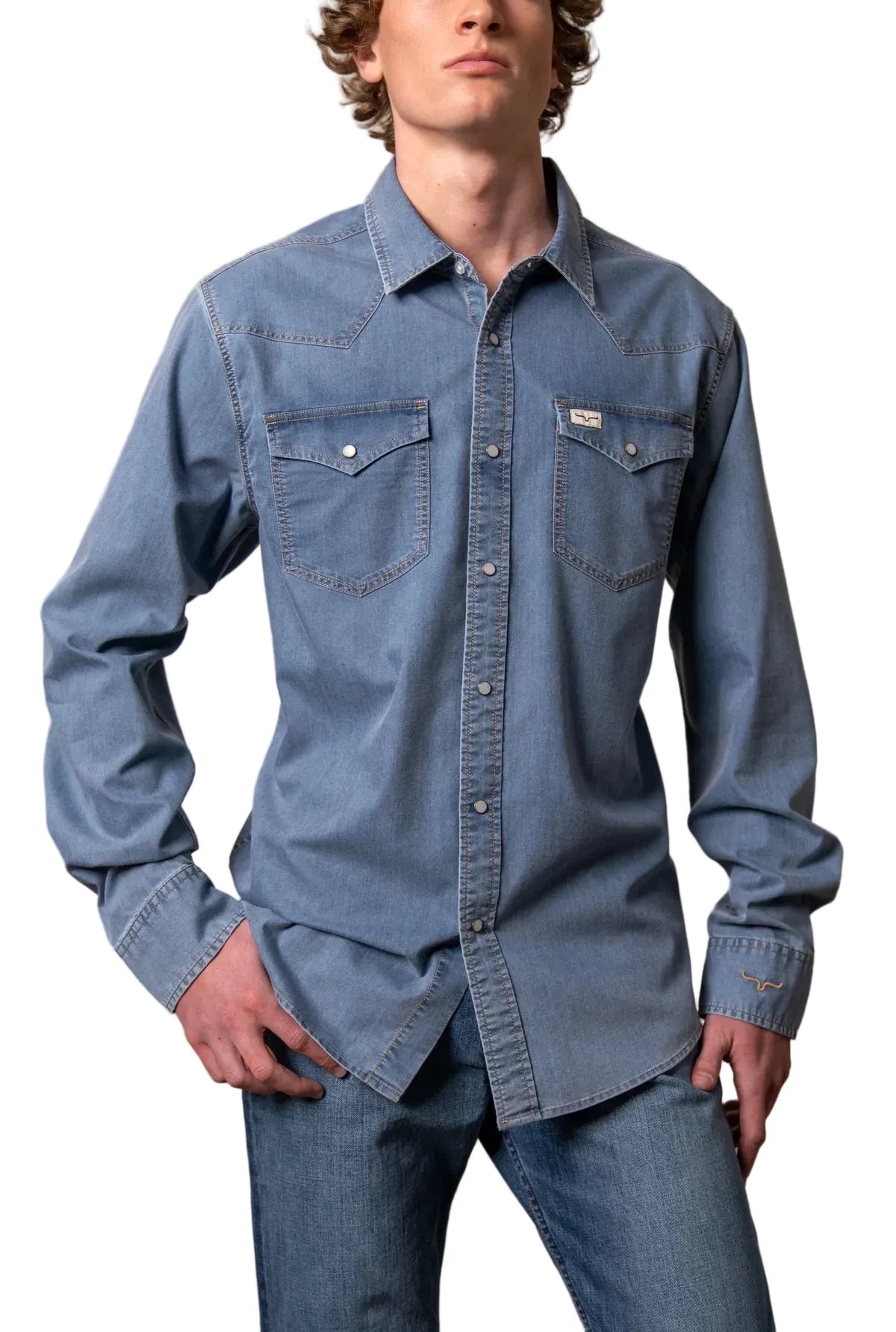 Camisa Kimes Ranch Cleavon Mezclilla