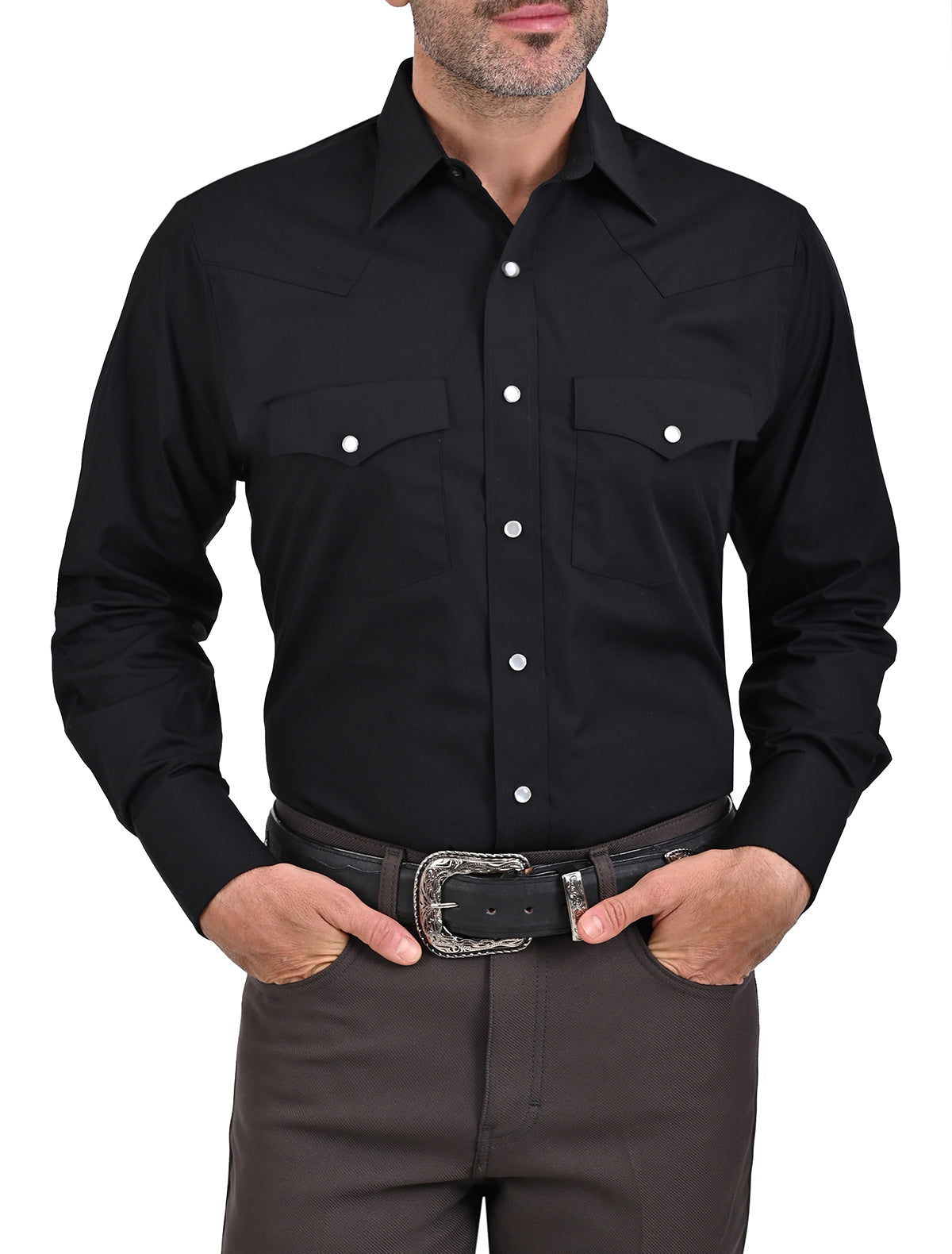 Camisa Mariscal Negro Vaquera