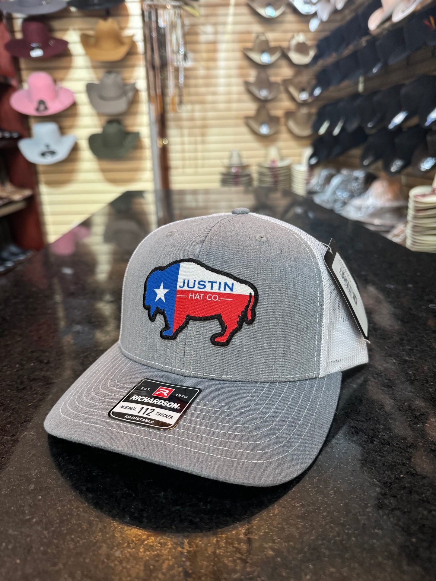 Gorra Justin Texas Buffalo Grey