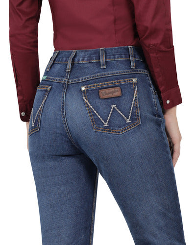 Pantalón Wrangler HighRise Retro Azul