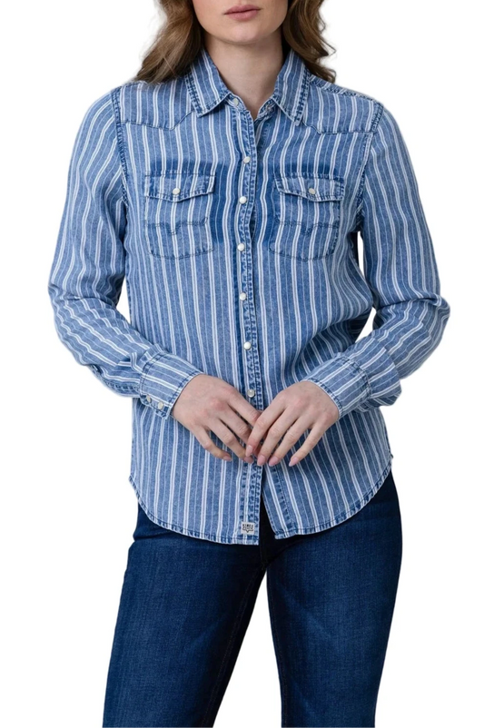 Camisa Kimes Ranch KC Tencel Stripe