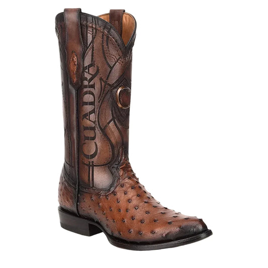 Bota Cuadra Avestruz Brandy Oval