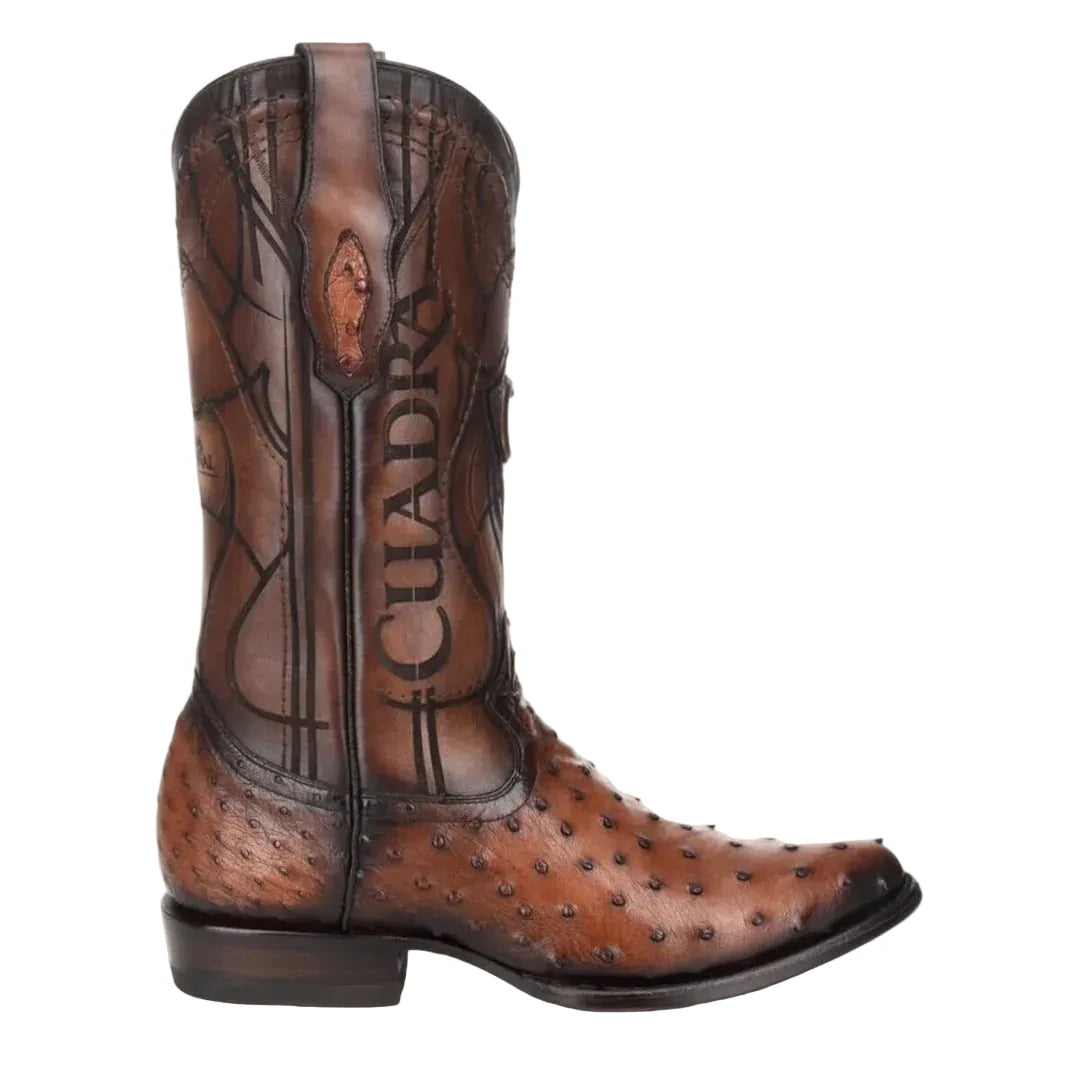 Bota Cuadra Avestruz Brandy Oval