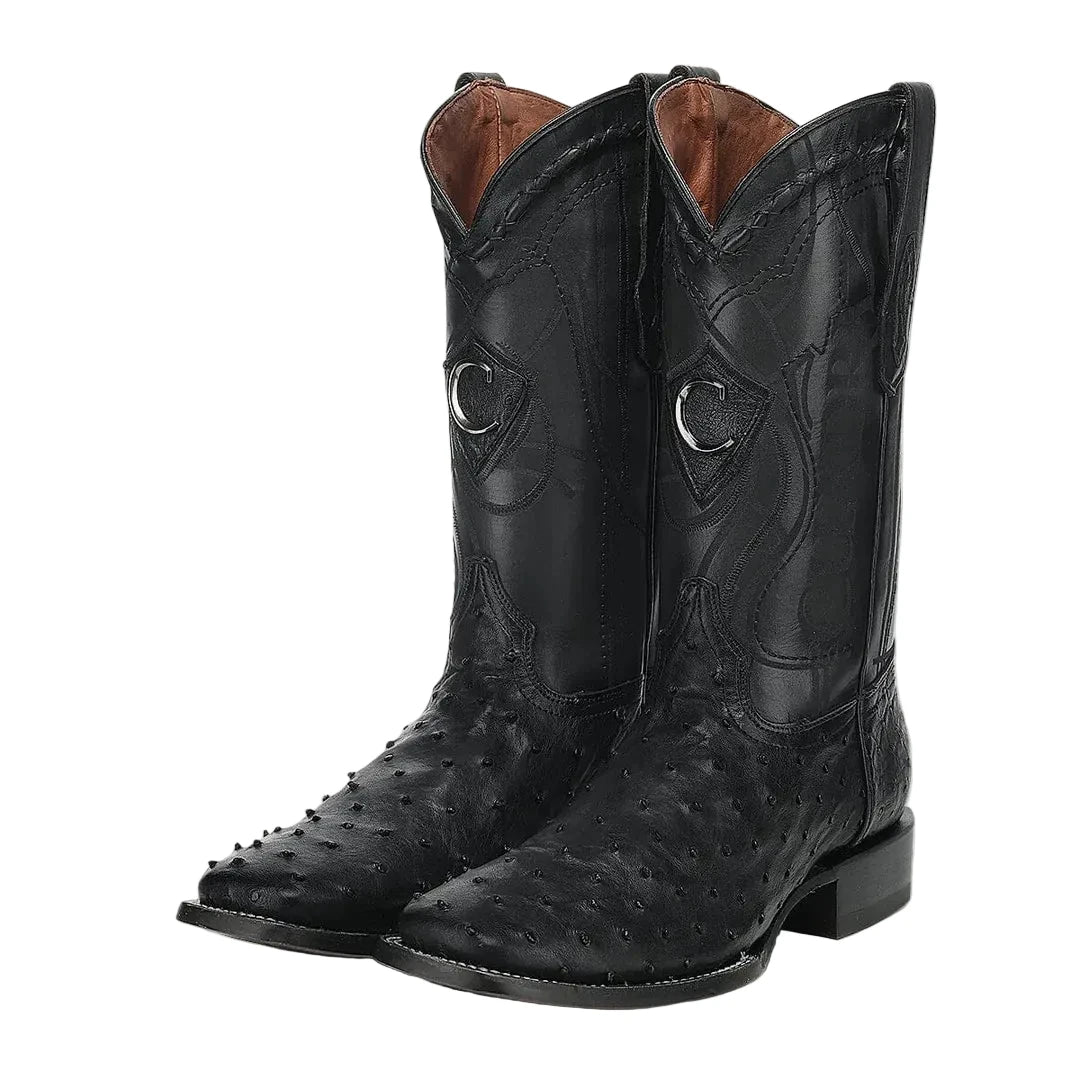 Bota Cuadra Avestruz Negro Rodeo