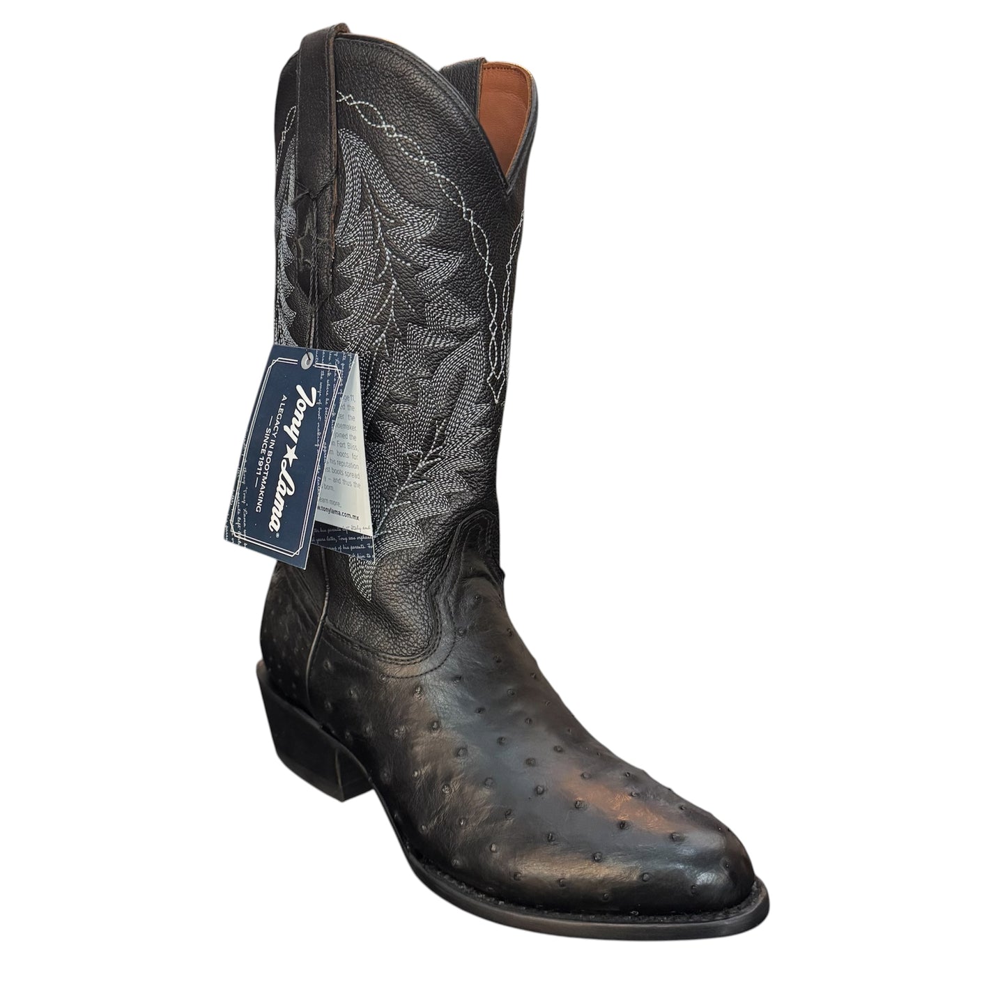 Bota Tony Lama Avestruz Negro